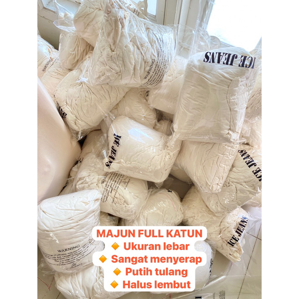 KAIN MAJUN FULL KATUN / KAIN MAJUN LEMBARAN / KAIN BALL KILOAN / MAJUN MURAH / MAJUN LEBAR / LAP MAJ