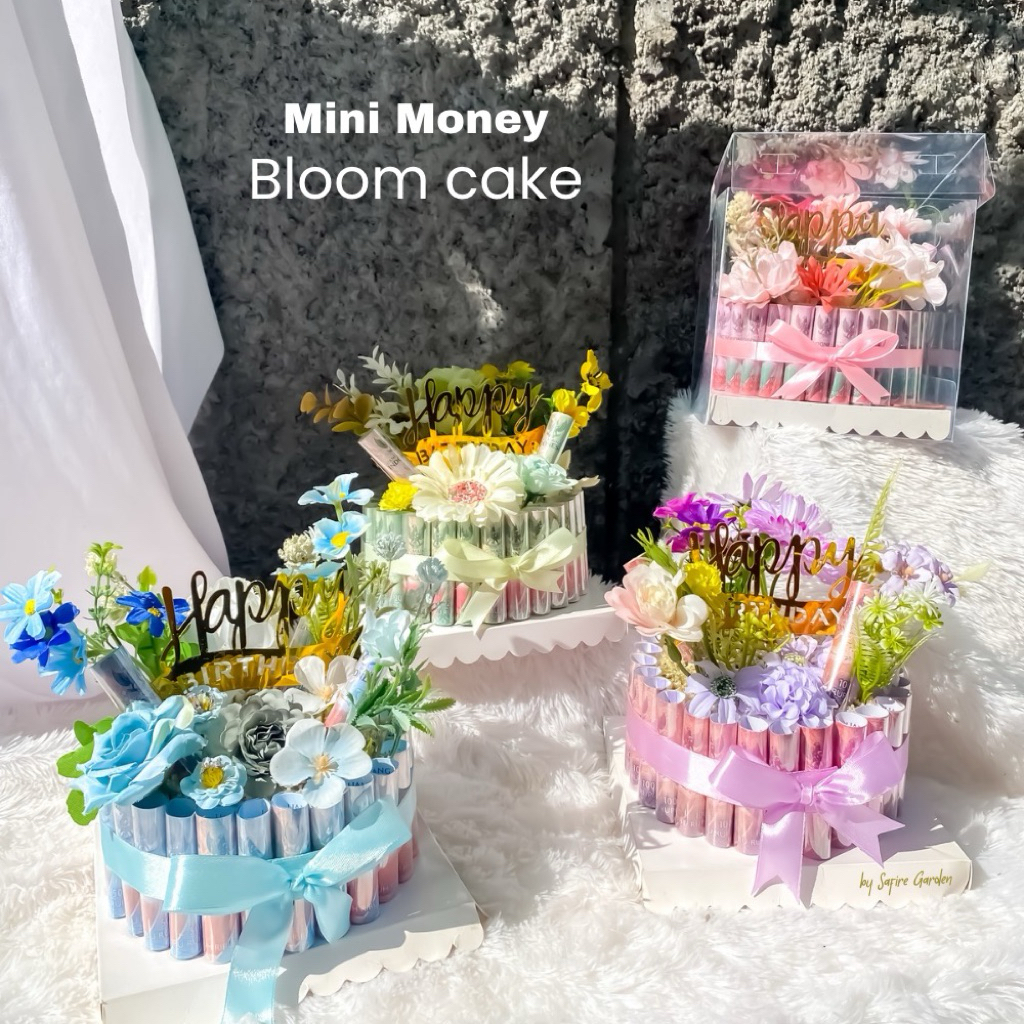 Mini Money Bloom Cake/Kue Uang Mainan/Money Cake