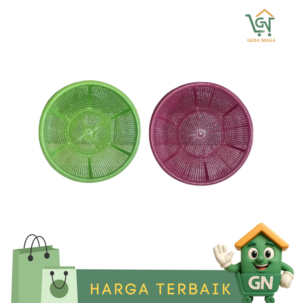 Wakul Nasi Lubang Plastik Bulat / Wakul Bulat Plastik (12 PCS)