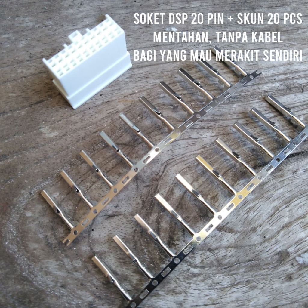 Soket DSP 20 Pin + Skun Mentahan Harus DIrakit Sendiri, cocok untuk (SOUNDWAVE, VENOM PANDORA, CODIA