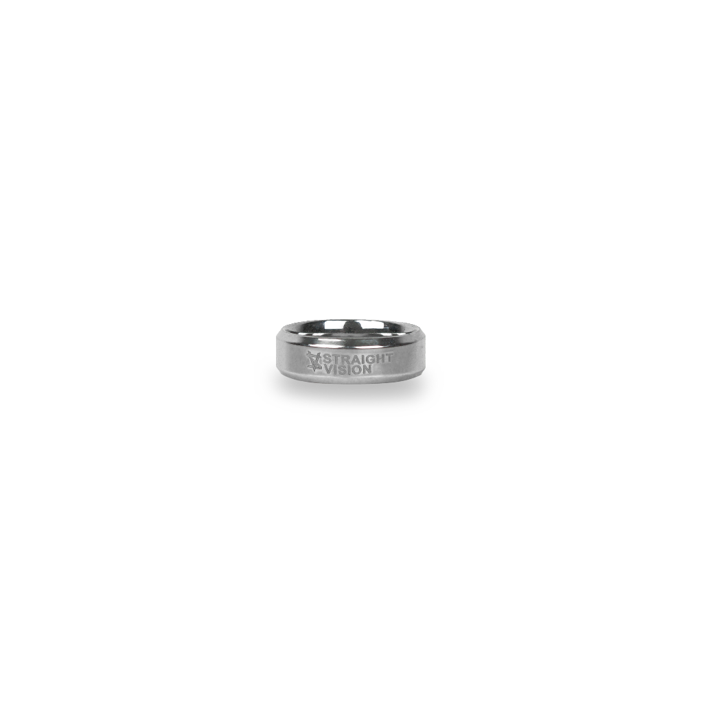 Straight Vision - Ring Vision Silver Titanium | Cincin Fashion | Cicin Unisex Silver Ring Stainless 