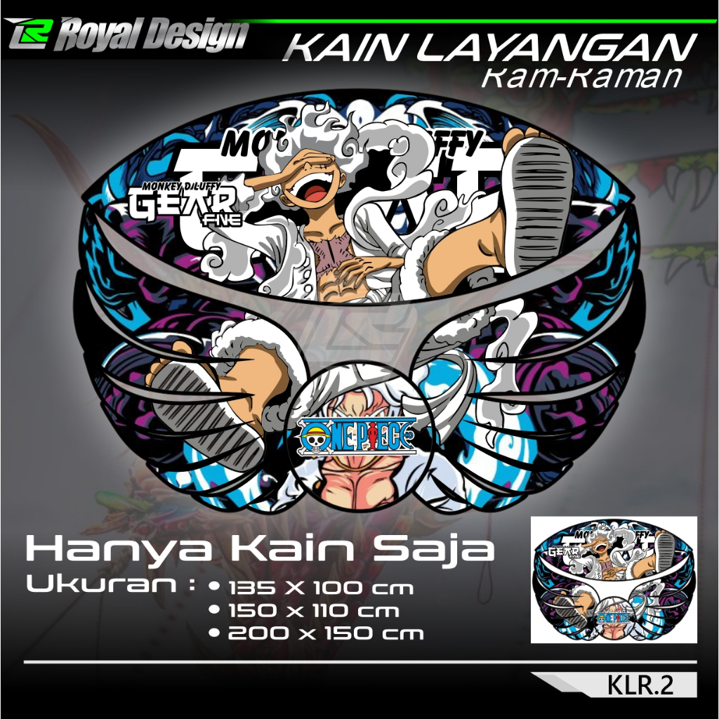 Kain Layangan Ram Raman Full Printing Bahan Peles Satin Motif Barong Onepiece Garuda