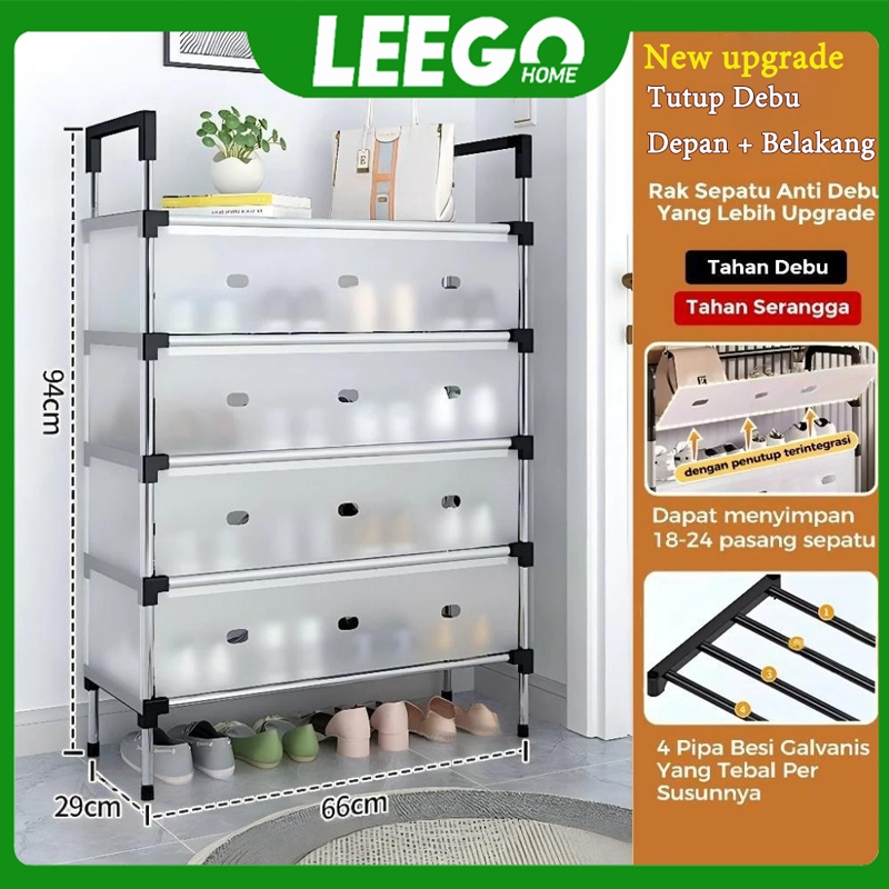 Rak Sepatu Anti Debu/Rak Sepatu Tertutup/Rak Buku/Rak Penyimpanan/Rak Serbaguna Untuk Sepatu/5L Rak