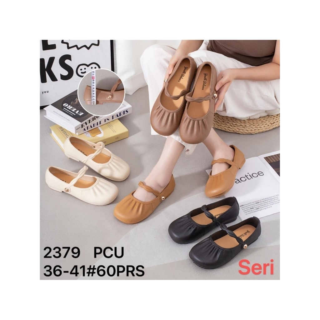 SEPATU WANITA BALET KOREA BAHAN KARET