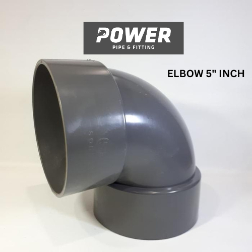 POWER / KNEE 5" / ELBOW FITTING PIPA / KNEE 5" INCH / BELOKAN SALURAN AIR DLL