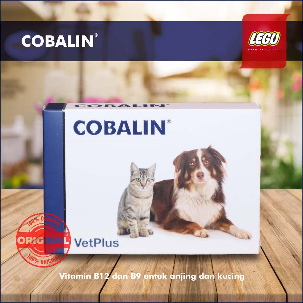 VetPlus Cobalin 1 box, Vitamin B12 dan B9 Anjing dan Kucing.
