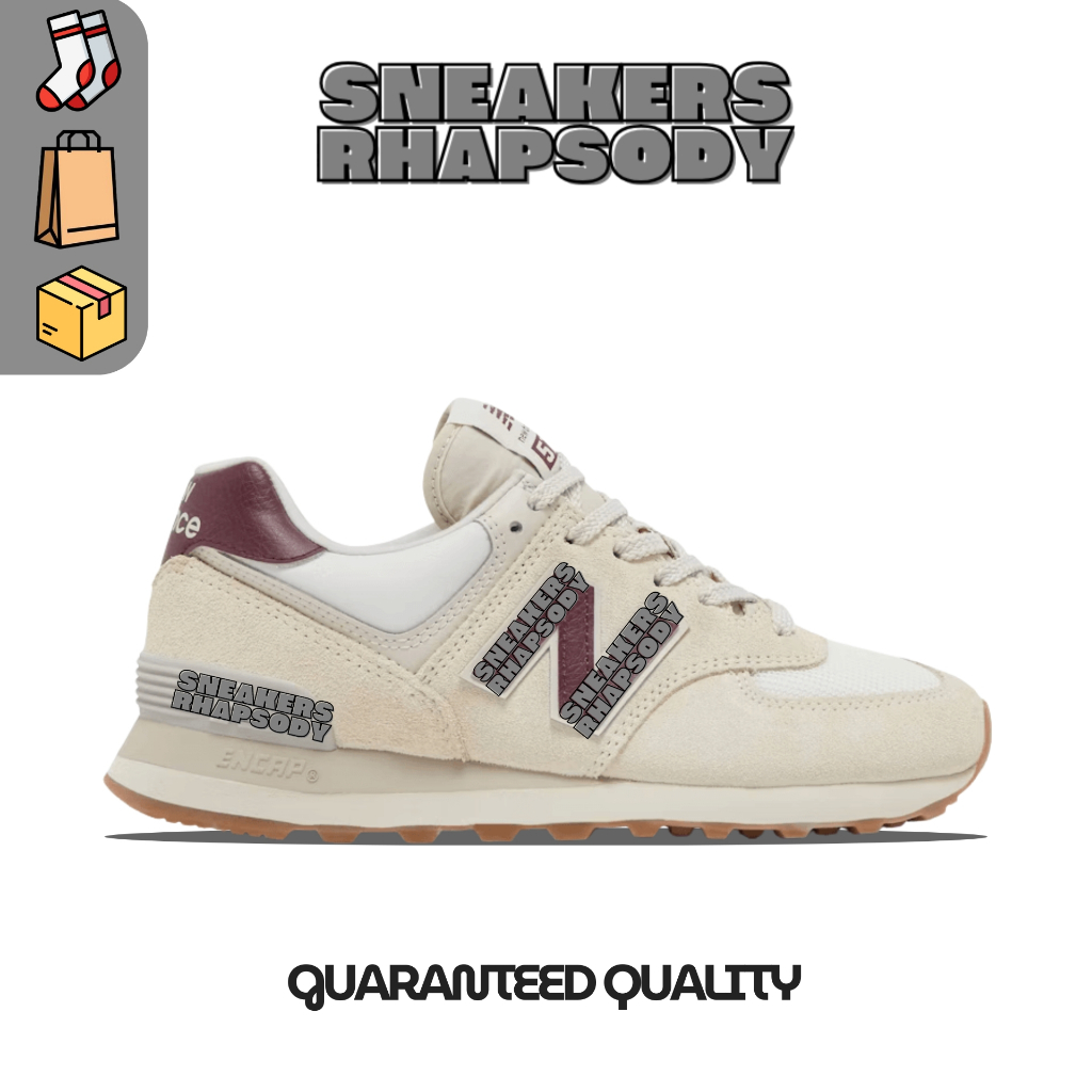 Sepatu Sneakers 574 Burgundy  - SneakerdRhapsody