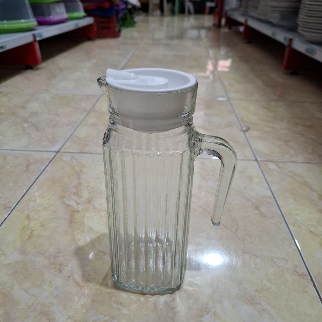 Pitcher kaca 1 liter/Ceret beling modern/eskan cuka