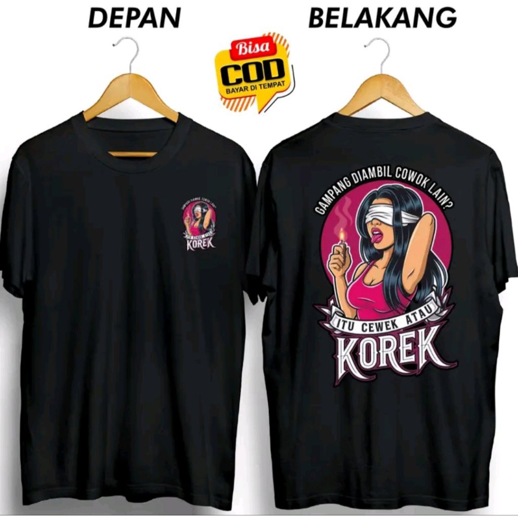 Kaos Distro Gampang Diambil Cowok Itu Cewek Atau Korek Corak Baju Pink