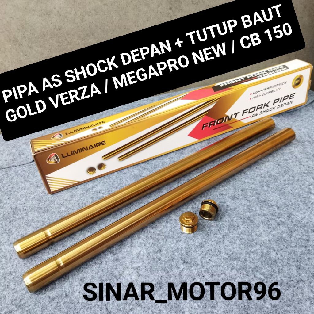 AS SHOCK SHOK DEPAN PIPA AS SHCOK DEPAN GOLD PLUS TUTUP BAUT VERZA 150 MEGAPRO NEW CB150 HIGH QUALIT