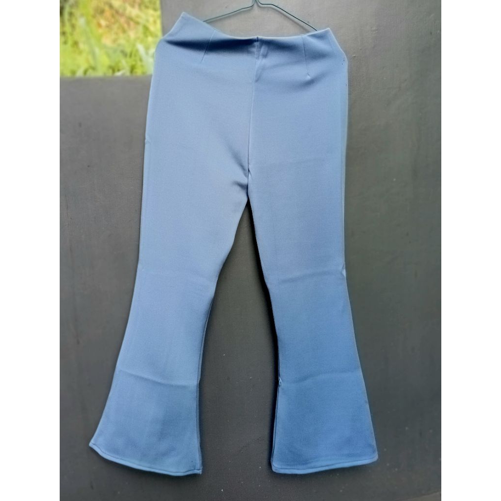 celana panjang wanita celana cutbray bahan scuba