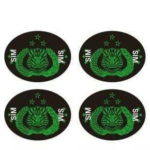 Stiker Hologram Laminasi Glossy Logo POLRI / SIM