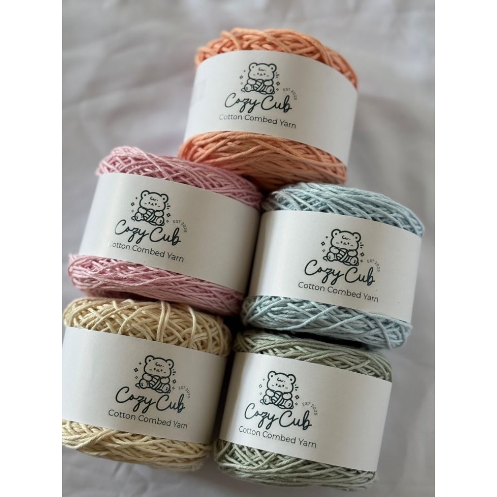Benang Rajut Katun Combed - Pastel Colors, benang katun, halus, cotton yarn, soft cotton