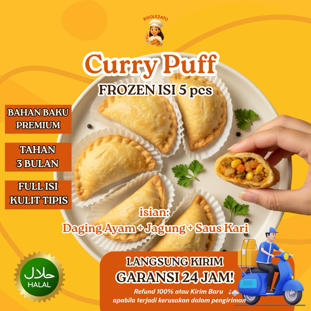 CURRY PUFF CEMILAN FROZEN isi 5