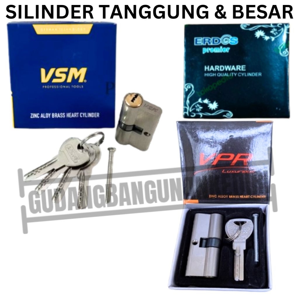 cylinder silinder kunci selot slot handle pintu kecil tanggung besar VPR ERDOS VSM