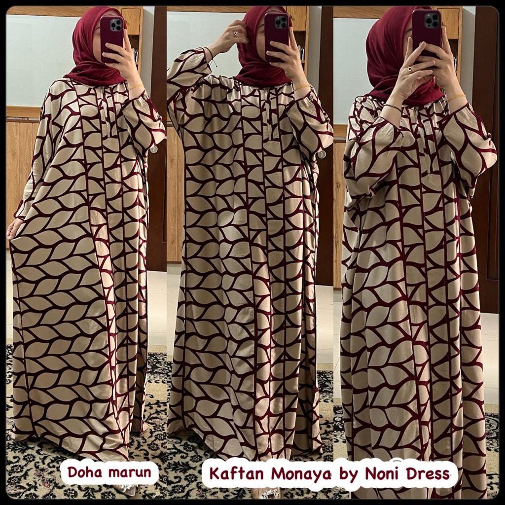 Daster Arab NONI DRESS KAFTAN MONAYA Maxi Twill Premium