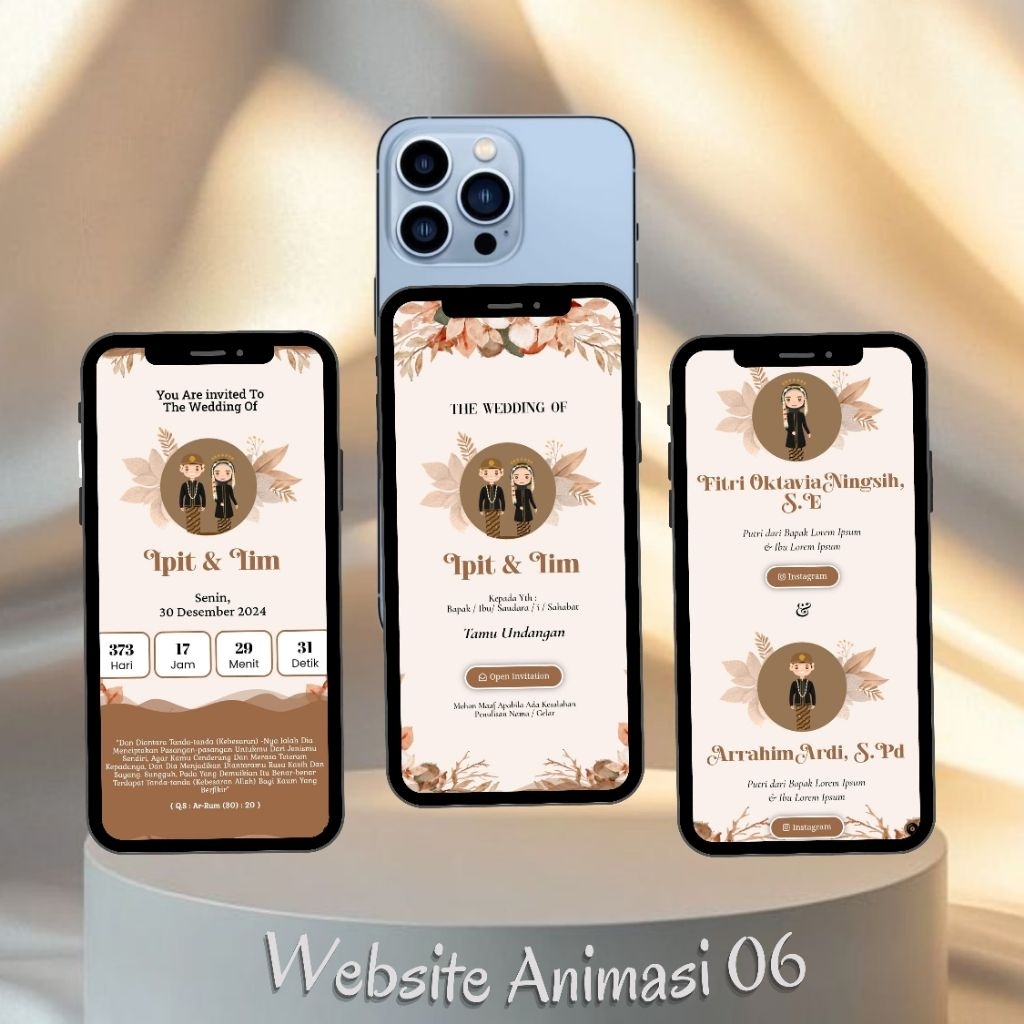 Tema Animasi - undangan pernikahan website Tema animasi bisa pakai animasi dan pakai foto
