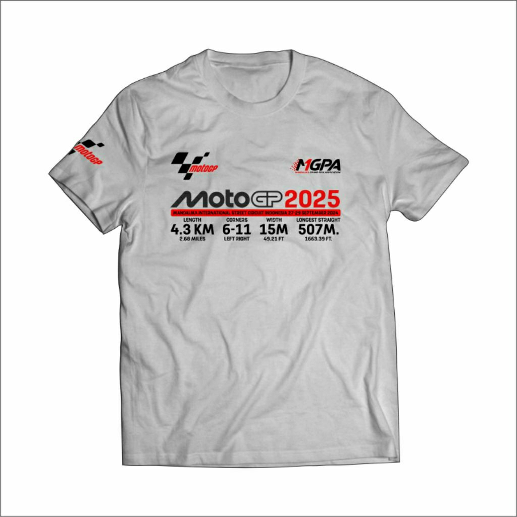Kaos Apparel MotoGP Mandalika 2025 - kaos atasan pria wanita MotoGP Mandalika 2025