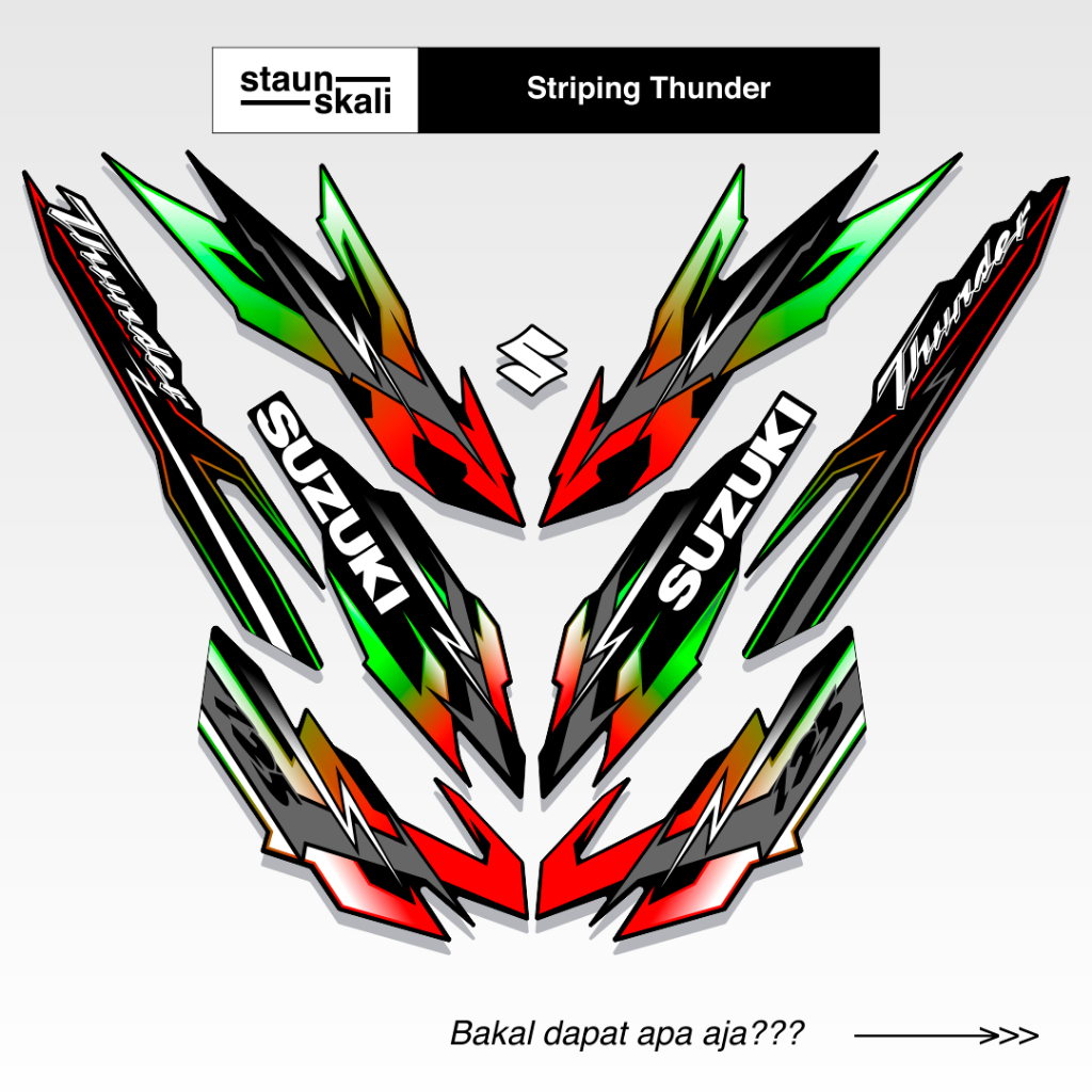 Striping Suzuki Thunder 125 Variasi (3) 2008 2009 2010 2011 2012