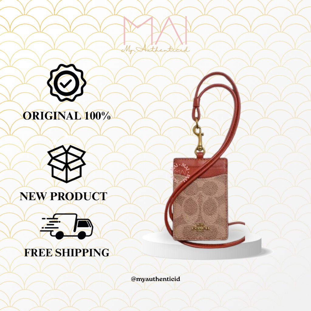 COC Lanyard Metal Logo Limited Edition/Coach Name Tag/Coach ID Card - Brown