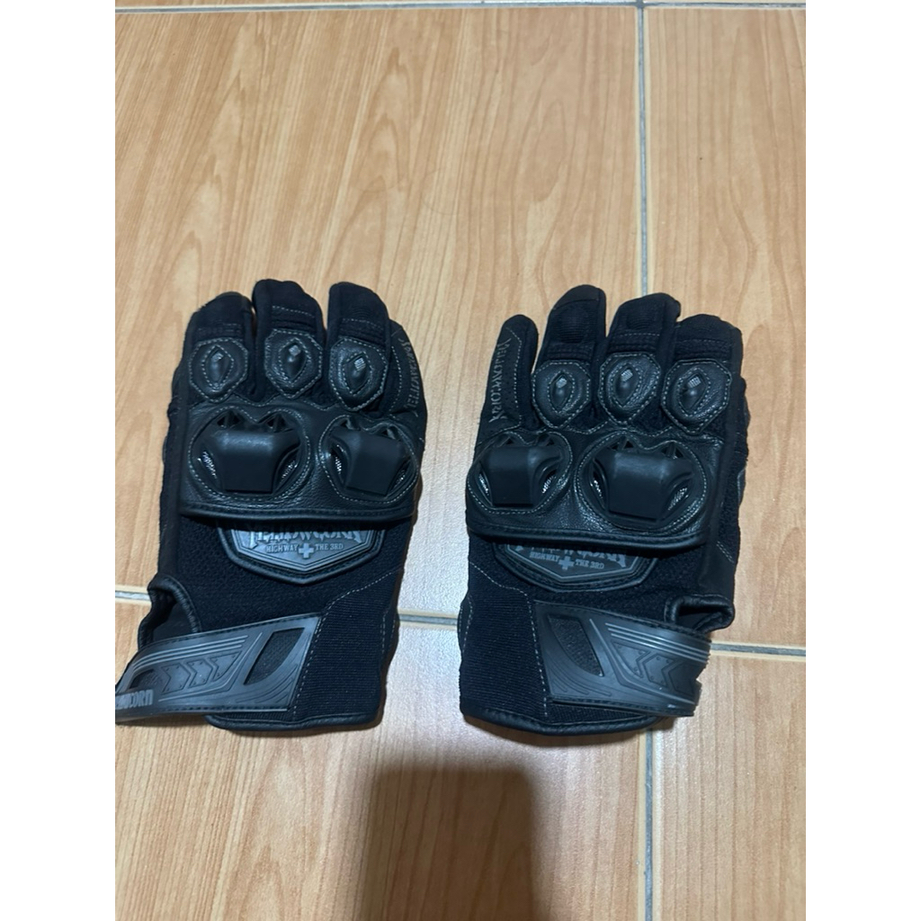 gloves full yellow corn