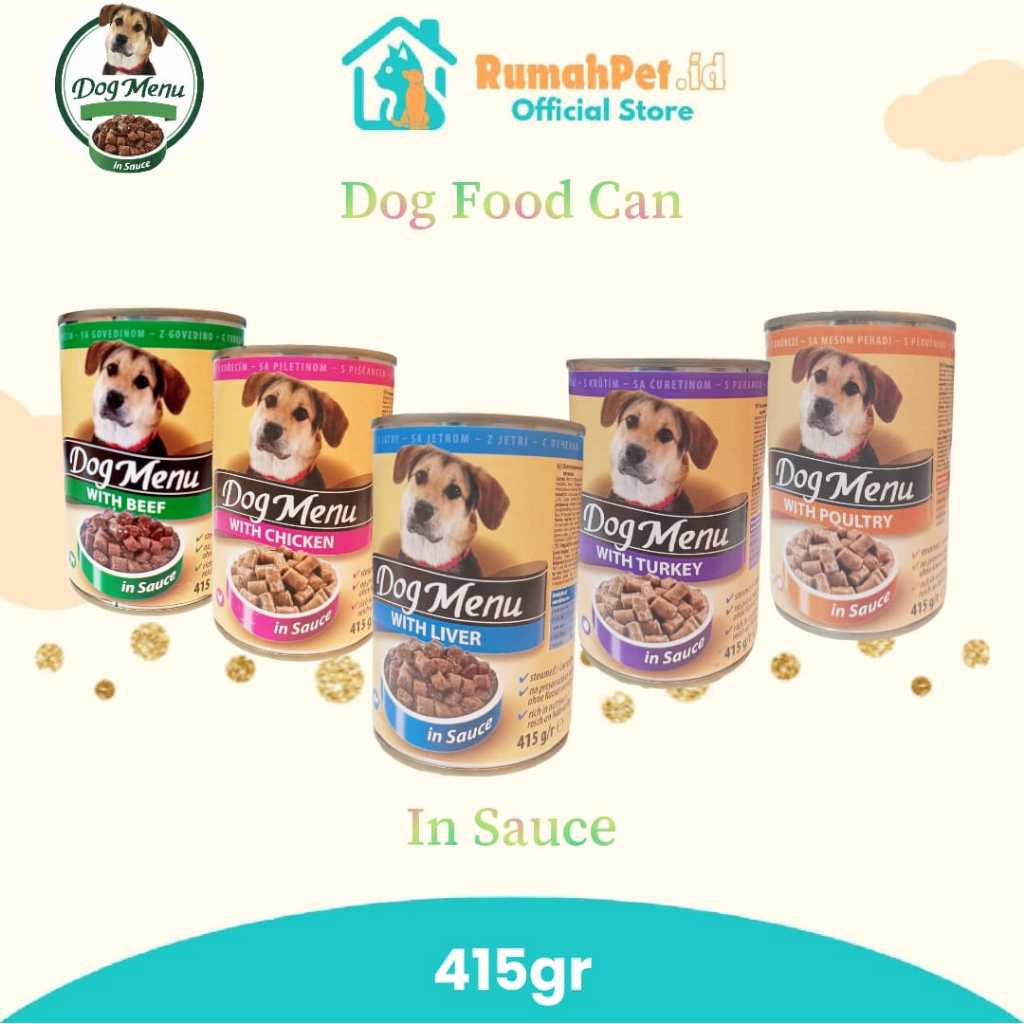 Makanan Basah Anjing Dog Menu 415gr - Food Wet Dogmenu Kaleng Puppy Adult 415GR