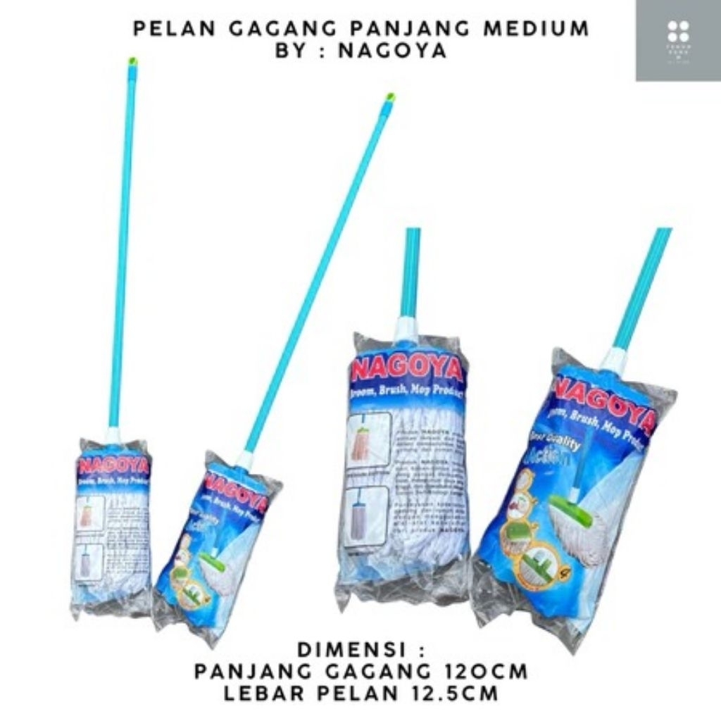 Nagoya - Pel Lantai Nagoya M Pelan gagang Panjang Pelan Nagoya Pel Lantai Set Lengkap Medium