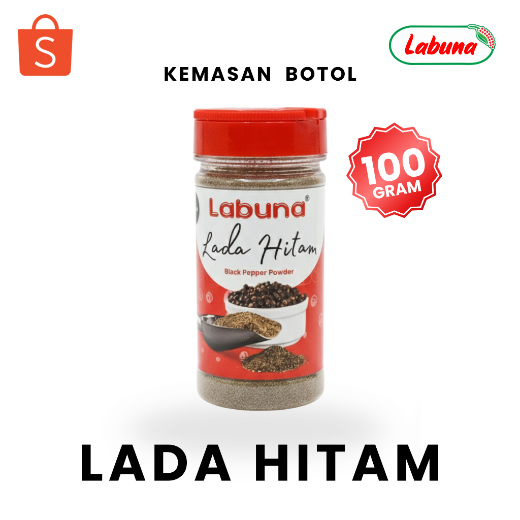 Labuna Lada Hitam Bubuk - Botol (100 gram)