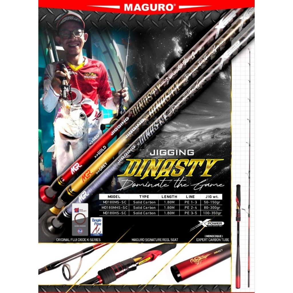 Joran Pancing Laut Jigging Maguro Dynasty 180 cm/Jigging Rod/Saltwater