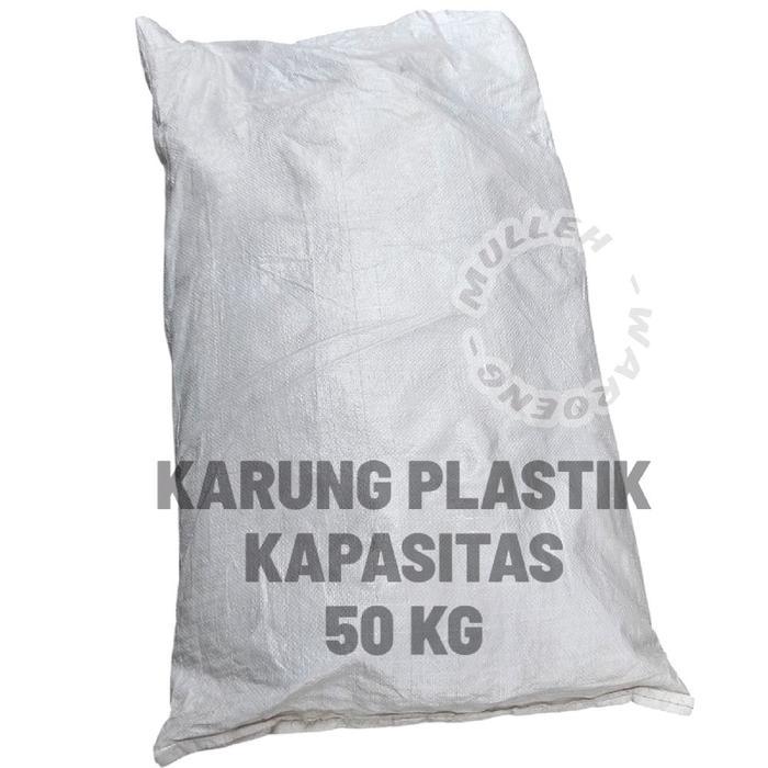 Karung 50kg Bekas Beras Bulog Netto 50 Kg Bahan Plastik Putih Bersih