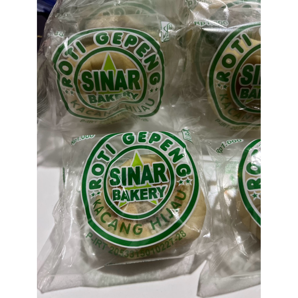 Cemilan Roti Gepeng Kacang hijau Sinar Bakery 10 pcs