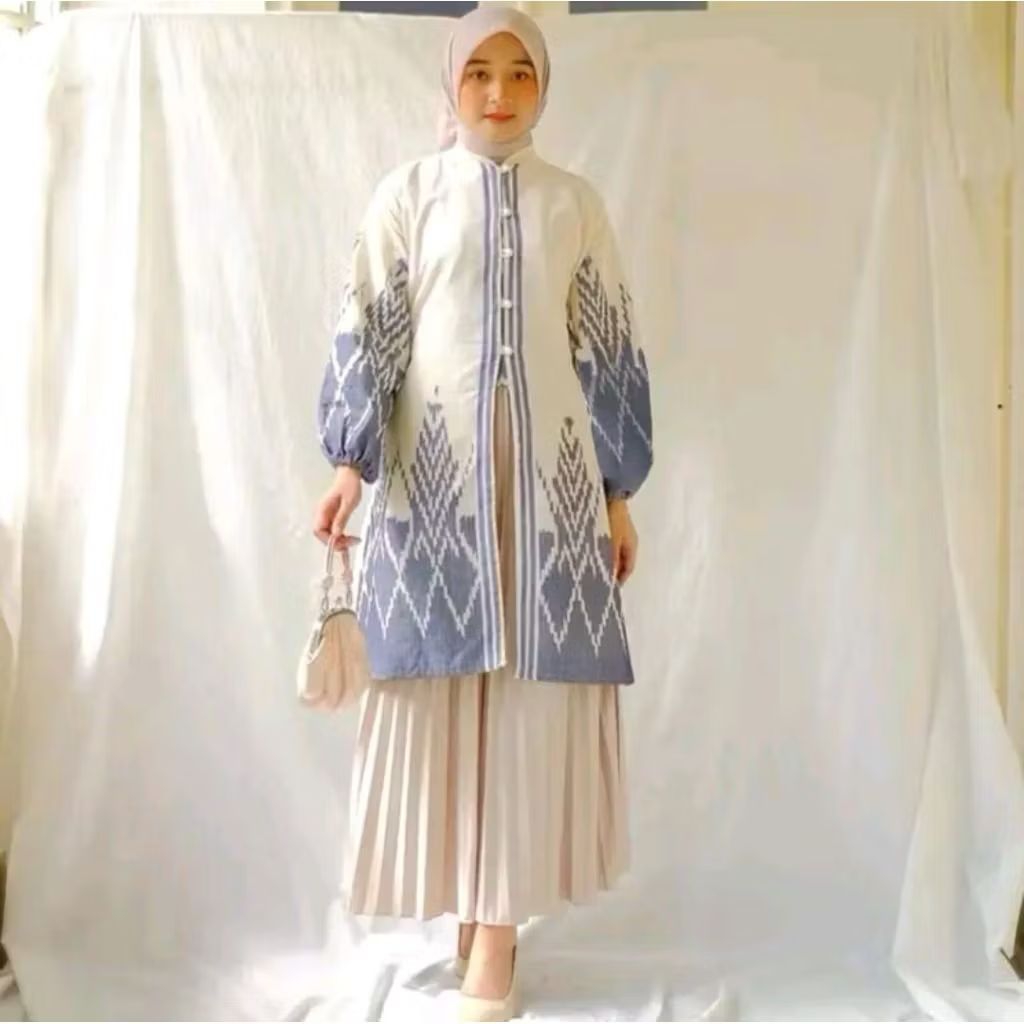 TUNIK TENUN  WANITA - ATASAN TENUN - TUNIK TENUN ETNIK WANITA PREMIUM - TUNIK ETNIK MODERN - TUNIK T