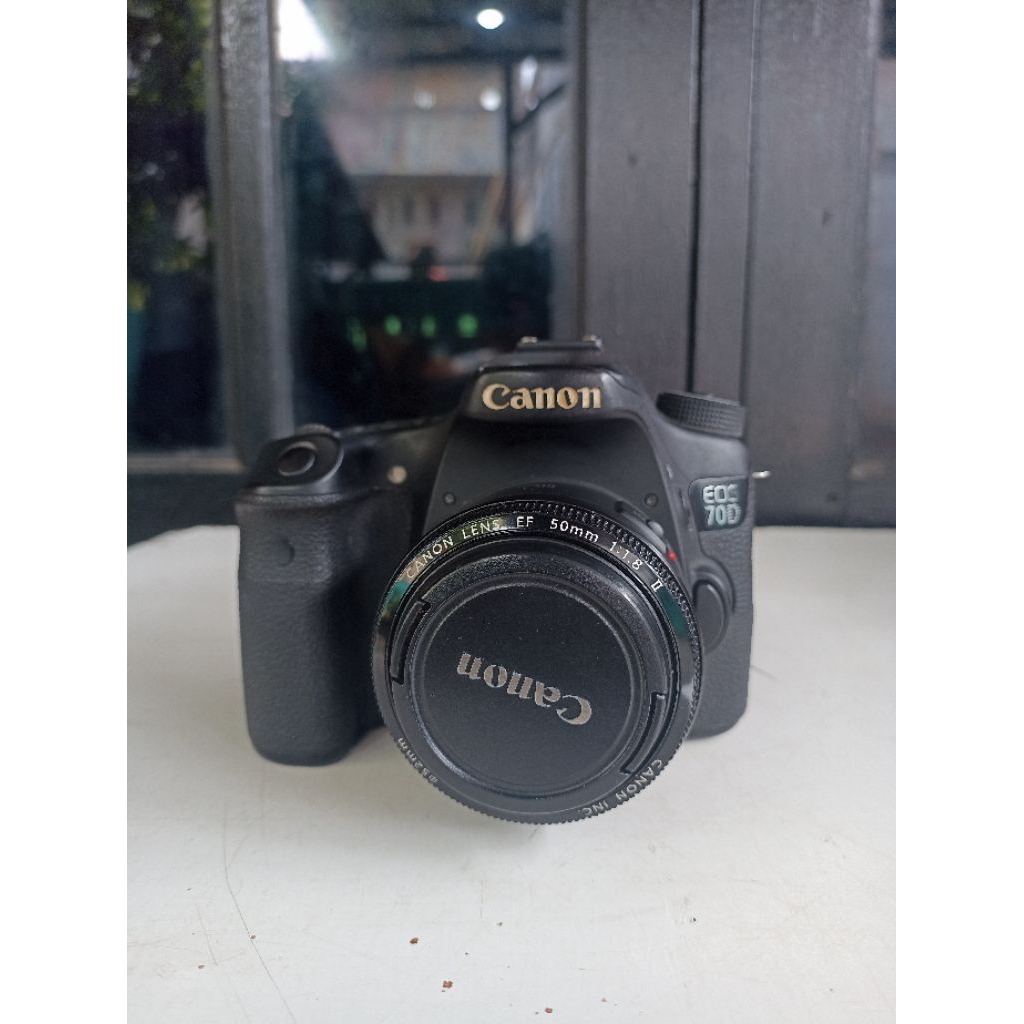 Kamera Second Canon 70D Paket Bokeh Lensa Fix