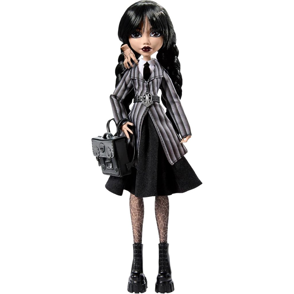 BONEKA DAN AKSESORI MONSTER HIGH WEDNESDAY, KOLEKSI WEDNESDAY ADDAMS DALAM SERAGAM NEVERMORE ACADEMY