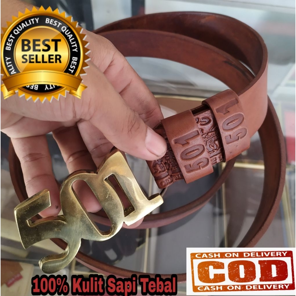 Sabuk Pria Keren Casual Kulit Asli SC501