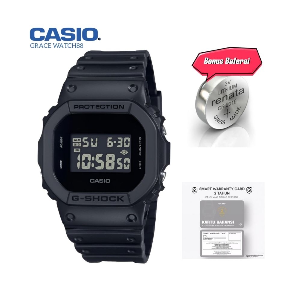 New Jam tangan pria casio gshock DW-5600UBB-1DR  gshock terbaru dw-5600ubb-1