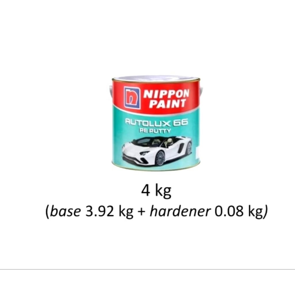 Dempul Autolux PE PUTTY-4KG-Dempul Kayu Dan Besi 2 Komponen