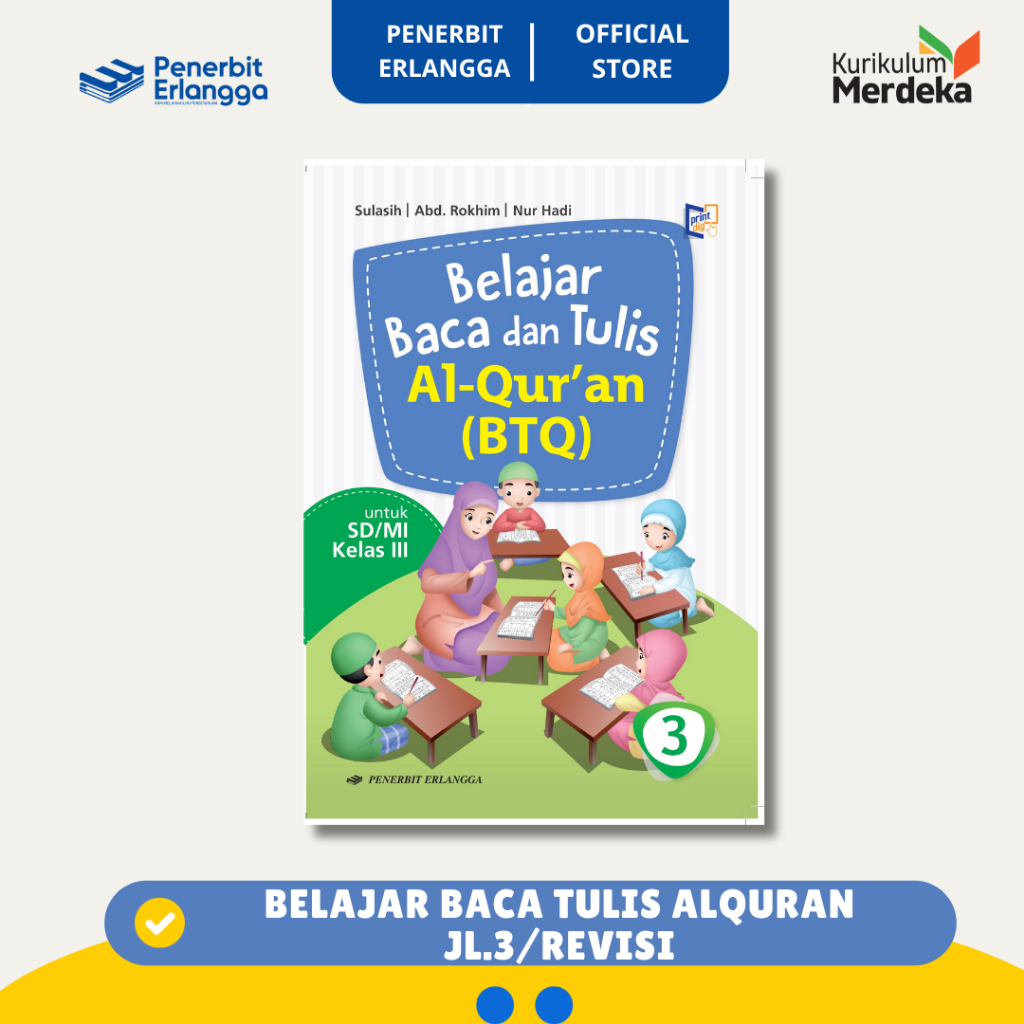 [Erlangga Official] Belajar Baca Tulis Alquran (Btq) Penilian Sd/Mi Kelas 3
