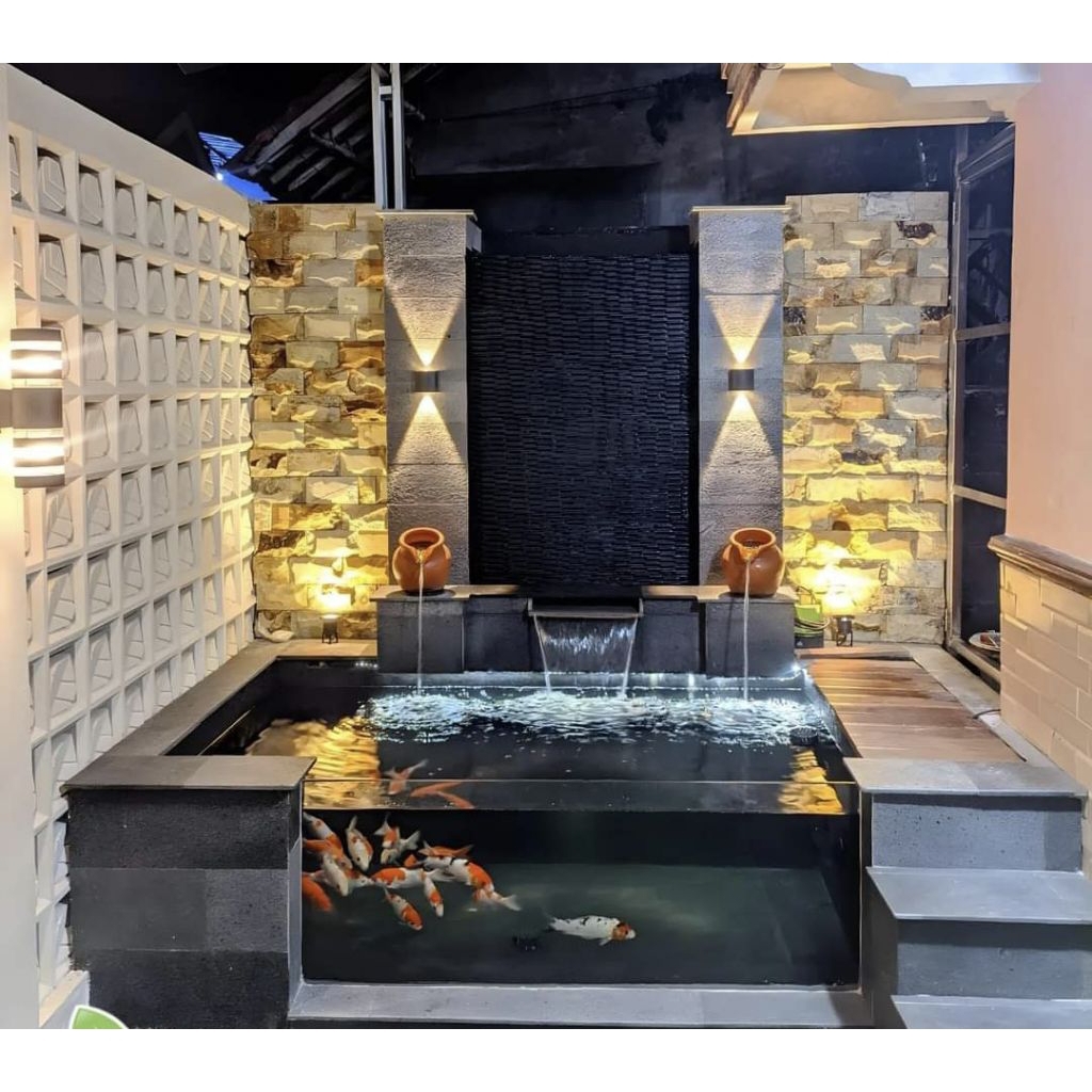 taman murah tukang taman kolam koi, kolam kaca kolam minimalis