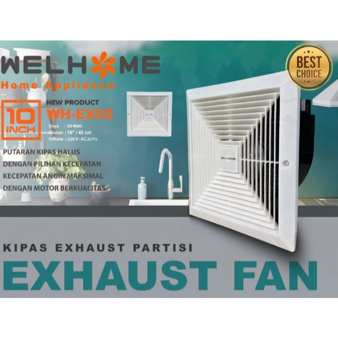 WELHOME EXHOUSE FAN 10INCH WH-EX02
