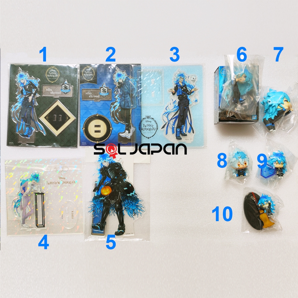 Twisted Wonderland Dorm Halloween Acrylic Stand QPosket Chokonose Kuji Suwarase Hugcot Figure Idia