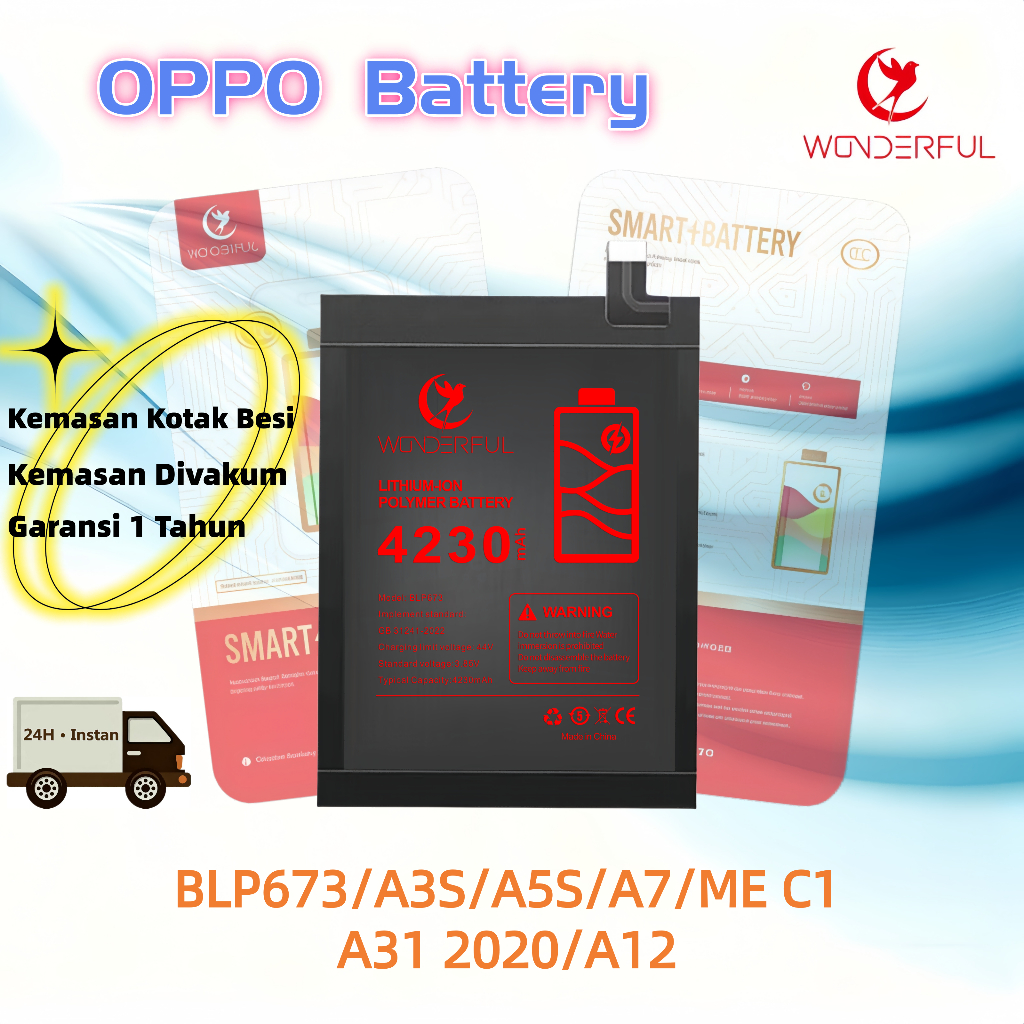 ( Wonderful )Baterai OPPO BLP673/A31 2020