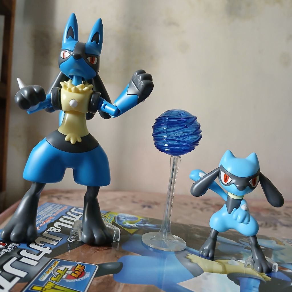 Bandai Plamo Pokemon Lucario dan Riolu Set