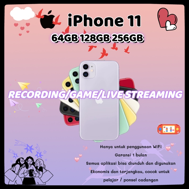 iPhone 11 Indonesia Ready Stock, iP11 128/256/512GB,  Apple Second