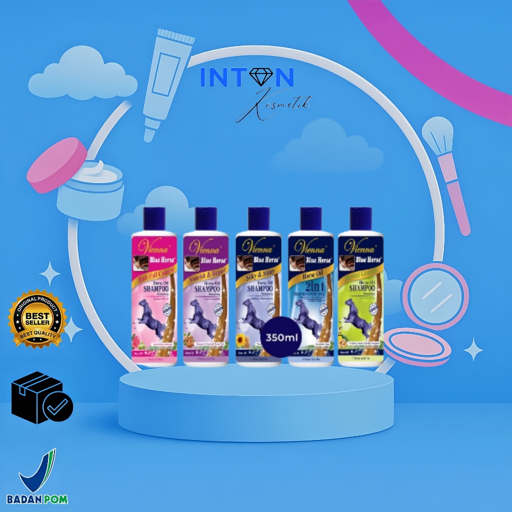 Vienna Blue Horse Shampoo 350 ml | Shampoo Kuda Blue Horse