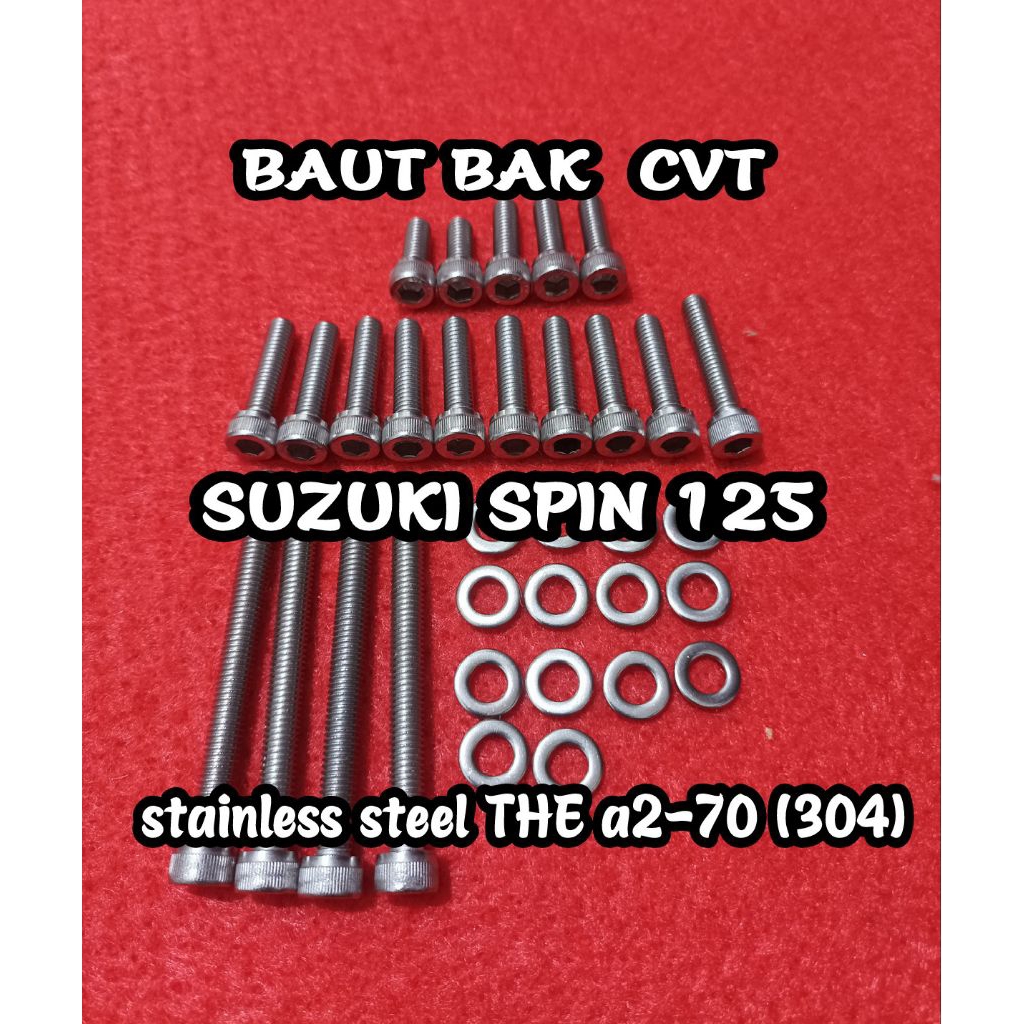 Baut Baud Bak Cvt Set Suzuki Spin 125 Stainless