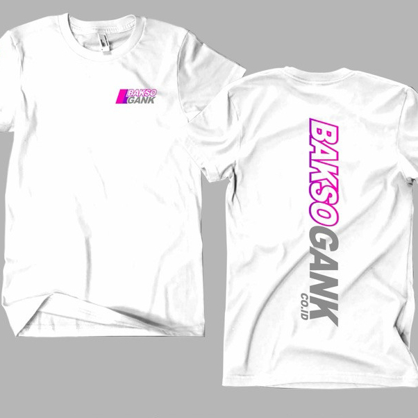 KAOS BAKSO GANK / kaos distro pria wanita / atasan pria wanita / kaos komunitas / kaos ghtaering