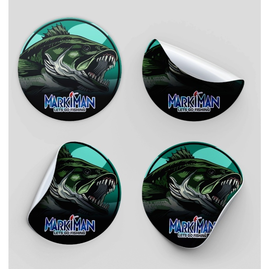 Sticker Cutting Markiman Fishing Original Hologram Waterproof Anti Air Reflektif Cahaya – Stiker Dec