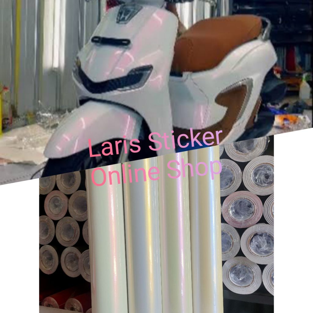 Skotlet Lembayung Stiker Mutiara Skotlet Warna Putih Skotlet Putih Lembayung