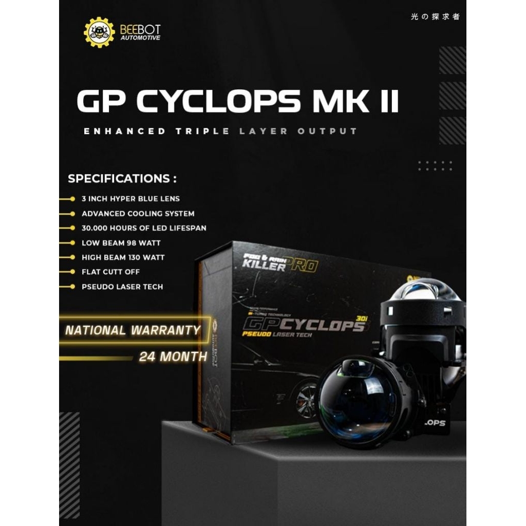 HEADLAMP BEEBOT 3 Inch GP CYCLOPS MK II